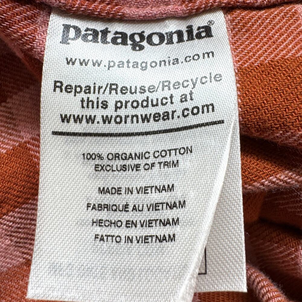 Patagonia Women Driving Song Long Sleeve Flannel Shirt Sz L Plaid Organic Cotton - Picture 7 of 7